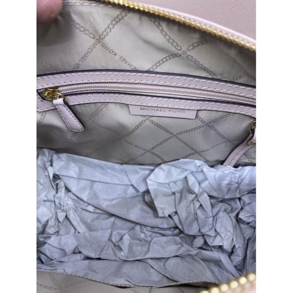 Michael Kors New Cleo Medium Satchel Soft Pink Saffiano Leather Cross Bo… - Picture 8 of 10